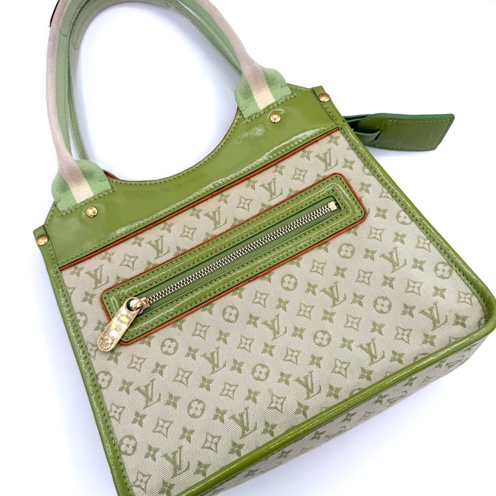 Louis Vuitton RARE Matcha Green Monogram Mini Lin Sac Kathleen Shoulder Bag